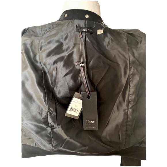 Dex Crop Biker Jacket Black Size S/P Moto Jacket - Picture 4 of 5
